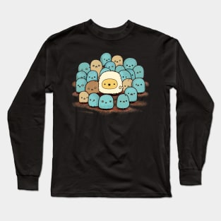 Playful Delight: Explore a World of Cool, Funny, and Cute Kawaii Monsters Long Sleeve T-Shirt